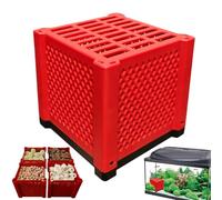 Frfik Aquarium Filter - 4 Inch Cube Box | PVC Water Purifier - Modular and Space Saving Design for Efficient Filtering Water, Waiting, for Home Aquariums What