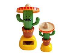 Frfik Car Decoration - Solar Bobble Figure | Dancing Cactus for the Dashboard, Interactive Solar Toy for SUV Truck & Caravan, Funny Shaking Head Figure as a Gift for Road Trips, 1 Piece