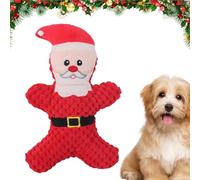 Frfik Christmas Dog Toys, Cute Squeaky Dog Toy, Chew Fetch Brain Stimulating Toy - Cute Christmas Themed Stuffed Toys - Interactive Tough Chew For Aggressive Chewers