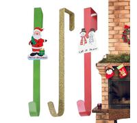 Frfik Christmas Over The Door Hanger,Metal Santa Claus Snowman Decor - Christmas Front Door Hanger | for Wall Home Indoor Outdoor Dining Table Schools Homes Holiday Seasonal Party