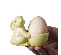 Frfik Easter Egg Cups, Porcelain Egg Cups - Ceramic Statue Egg Cup - Cute and Simple Porcelain Egg Holder for Kitchen Gadgets Home Decoration