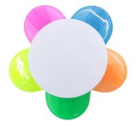 Frfik Fluorescent Petal Highlighters - 9.5cm Multi-Colored Luminous Pens, Glow-in-the-Dark Markers for Kids & Students, Compact & Portable, 5 Bright Colors