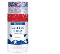 Frfik Glitter Stick | Red White Blue Paint Sequins Stick | 25th Waterproof Hair Glitter Makeup - for Carnival Concert Festival Party Independence Day July 4th