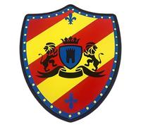 Frfik Kids Medieval Shield - 14in Soft Foam Play Toy | EVA Material Durable Lightweight Costume Accessory, Professional Role Play Shield for Knight Pirate and Outdoor and Indoor Games