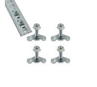Frfik L Track Threaded Stud - Heavy Duty Bolt Down Anchors Points for Trailer Truck Bed Cargo Control, Tie Down Hardware for Automotive RV ATV Aircraft Trailer Cargo Control SUV Warehouse Van