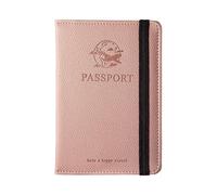Frfik PU Leather Passport Cover - Business Passport Covers, Passport Holder with Strap, Protective Travel Case, Wallet Cards and Tickets, Stylish for International Travel