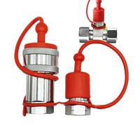Frfik Quick Coupling Hydraulics - Quick Connect Joints with Dust Cover - Accessories for Fluid Transfer Systems for DIY Projects, Construction Sites and Factories