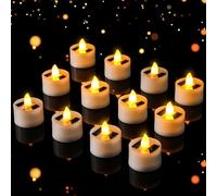 Frfik Solar Rechargeable Candles | Solar Powered Tea Candles | Reusable LED Tea Light Candleş | Fake Candleş for Indoor | Waterproof Outdoor Candle Flameless Flicker for Lantern Garden Home Decor