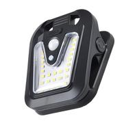 Frfik Solar Sensorlampe Outdoor USB Ladeclip - 9cm Wasserdichte LED Solarlampe mit Bewegungsmelder - 4 Modi, automatisch EIN/Aus, Kleine Clip-Lampe für Garten, Balkon, Hof, Notfall & Stromausfall
