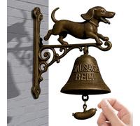 Frfik Vintage Dinner Bell Outdoor | Retro Farmhouse Door Chime | Witch Dachshund Shape Decorative Door Chime for Home Porch Housewarmings Wall Garden Cottage Shop Fence Entrances Courtyard