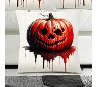 Frfik Vintage Halloween Pillow Covers | Halloween Pillow Covers | Halloween Gothic Horror Cushion Cover | 45 X 45 Cm Linen Throw Cushion Case | Trick Or Treat Home Decoration For Sofa, Bedroom, Chair