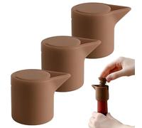 Frfik Wine Stoppers for Bottles, Waterproof Stopper for Champagne | Airtight Silicone Wine Saver 3 Pieces for Home Kitchen Tastings Enthusiasts