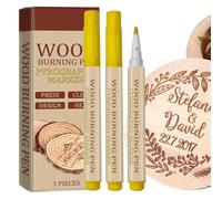 Frfik Wood Burning Pen - 3Pc's Scorches Marker Kit, Waterproof Art Wood Burn Paste Marker with Burning Gel - Wood Burn Paste for Artists Beginners Wood Arts & Crafts
