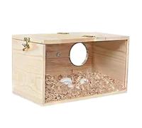 Frfik Wood Parrot Breeding Box - Bird Cage House - Parrot Breeding Mating Box, Bird Nesting House, Parakeet Breeding Box for Cage, Budgies, Lovebirds, Cockatiel