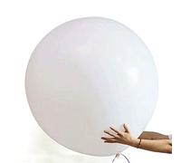 Frgasgds 6 Big Balloons - 36" Round, Extra Large & Thick, Reusable Giant Latex Balloons for Photo Shoot/Birthday/Wedding Party/Festival/Event/Carnival Decorations, White