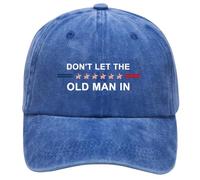 FRGITYGIFT Don't let The Old Man in Hats Vintage Baseball Caps American Flag Funny Hats for Men Women, Sapphire Blue, M-L