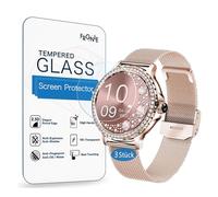 Frgnie Screen Protector Compatible with BOCLOUD NX19 Smartwatch Women's 1.3 Inch (Pack of 3) 9H Hardness Tempered Glass Screen Protector Compatible with SoPrii Smartwatch