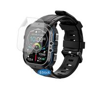 Frgnie Screen Protector Compatible with OUKITEL BT20 Smartwatch 1.96" (Pack of 6) Case Bubble-Free PET Film Compatible with Ansung/Avumda C26 Smartwatch Screen Protector
