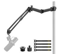 Frgyee Microphone Boom Arm Attachment, Additional Desk Mic Arm Add-On for Mic Stand Riser, Overhead Microphone Arm for Shure SM7B Blue Yeti HyperX QuadCast S and More