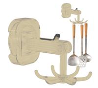 Frhwye Rotating Utensil Hooks,360 Degrees Rotating Towel Hook with 6 Claw - Shower Organizer, Bathroom Storage for Kitchen Bathroom and Closet, Cabinet Hooks