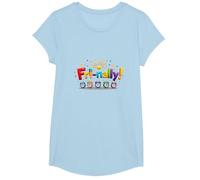 Fri-Nally! Colorful Celebration for Weekend Warriors T-Shirt, Girls, Baby Blue, Medium