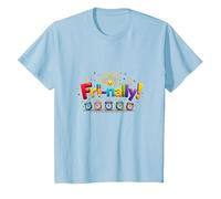 Fri-Nally! Colorful Celebration for Weekend Warriors T-Shirt, Kids, Baby Blue, 4 Years