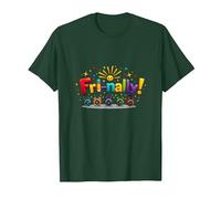 Fri-Nally! Colorful Celebration for Weekend Warriors T-Shirt, Men, Forest Green, 3XL