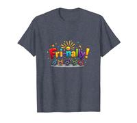 Fri-Nally! Colorful Celebration for Weekend Warriors T-Shirt, Men, Heather Blue, 4XL