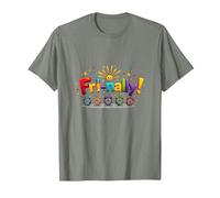 Fri-Nally! Colorful Celebration for Weekend Warriors T-Shirt, Men, Olive Heather, 3XL