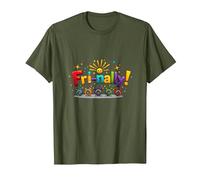 Fri-Nally! Colorful Celebration for Weekend Warriors T-Shirt, Men, Olive, XL