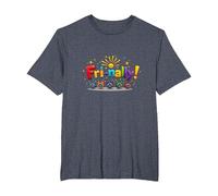 Fri-Nally! Colorful Celebration for Weekend Warriors T-Shirt, Men's Big and Tall, Heather Blue, 3X Tall