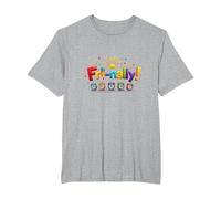 Fri-Nally! Colorful Celebration for Weekend Warriors T-Shirt, Men's Big and Tall, Heather Grey, 3X Tall