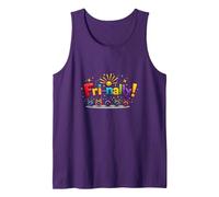 Fri-Nally! Colorful Celebration for Weekend Warriors Tank Top, Men, Purple, M