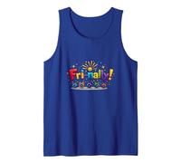 Fri-Nally! Colorful Celebration for Weekend Warriors Tank Top, Men, Royal Blue, M