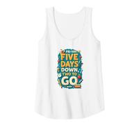 Fri-Yay Five Days Down Two to Go School Countdown Tank Top, Women, White, M