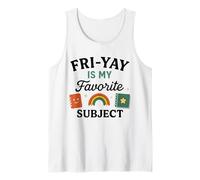 Fri-Yay is My Favorite Subject - Cute Teacher Friday Design Tank Top