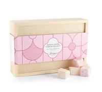 Friars Premium Turkish Delight Gift Box, Rose & Lemon, Wooden Case, 430 g | Aromatic, decadent squares dusted with icing, made in Turkey, beautifully presented for weddings, parties & special occasions