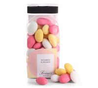 Friars Sugared Almonds Gift Bag, Pink, White & Yellow Coating, 250 g