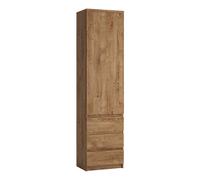 Golden Ribbeck Oak Fribo Tall narrow 1 door 3 drawer cupboard in Oak - Fribo Oak