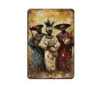 Frican Cultural Heritage Tin Sign Vintage Metal Pub Club Cafe Bar Home Wall Art Decoration Poster Retro 8x12inch(20x30cm)