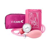 FriCARE Pink Manual Blood Pressure Cuff for Nursing Students - Professional Sphygmomanometer for Doctor's Office - Durable Nylon Cuff for BP Monitoring, Carrying Case Included, Universal Adult Size