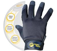 Friction Gloves - Ultimate Frisbee Gloves - Rubberized Palm & Fingers for Amazing Grip in All Conditions - Play Your Best in Any Weather - (Adult Large)