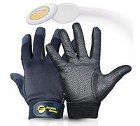 Friction Gloves - Ultimate Frisbee Gloves - Rubberized Palm & Fingers for Amazing Grip in All Conditions - Play Your Best in Any Weather - (Youth Large)
