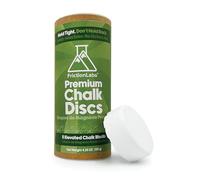 Friction Labs Chalk Discs - Premium Moisture-Absorbing Gym Chalk Blocks for Rock Climbing, Weight Lifting, Gymnastics, & Bowling - Mess Free Gym Chalk - 5 Individual 0.85oz Block Chalk Discs