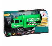 Friction Powered Garbage Truck Toy with Light & Sound, Operated Kids City Service Vehicle for Boys Girls Role Play