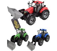 Friction Powered Toy Tractor And Front Loader For Kids