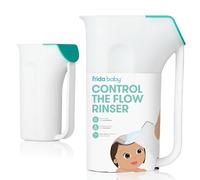 Frida Baby Control The Flow Bath Rinse Cup, Rinser Cup to Wash Hair + Body with Multiple Pouring Options, Easy Grip Handle + Removable Rain Shower