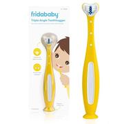 Frida Baby Triple-Angle Toothhugger Toddler Toothbrush, 2 Years+, Yellow | Training Toothbrush for 2 Years+, Multi-Angle Design Cleans All Sides at Once, U-Shaped, Easy-Grip Handle, First Toothbrush