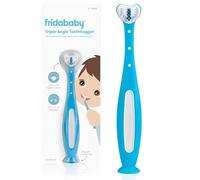 Frida Baby Triple-Angle Toothhugger Training Toddler Toothbrush | Toddler Toothbrush 2 Years and Up, Cleans All Sides at Once | Blue
