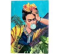 Frida Kahlo Bored with Green Bubble Gum Print On Canvas Wall Art Poster Canvas Painting Home Decor Picture for Living Room Bedroom Frameless,40 x 50 cm